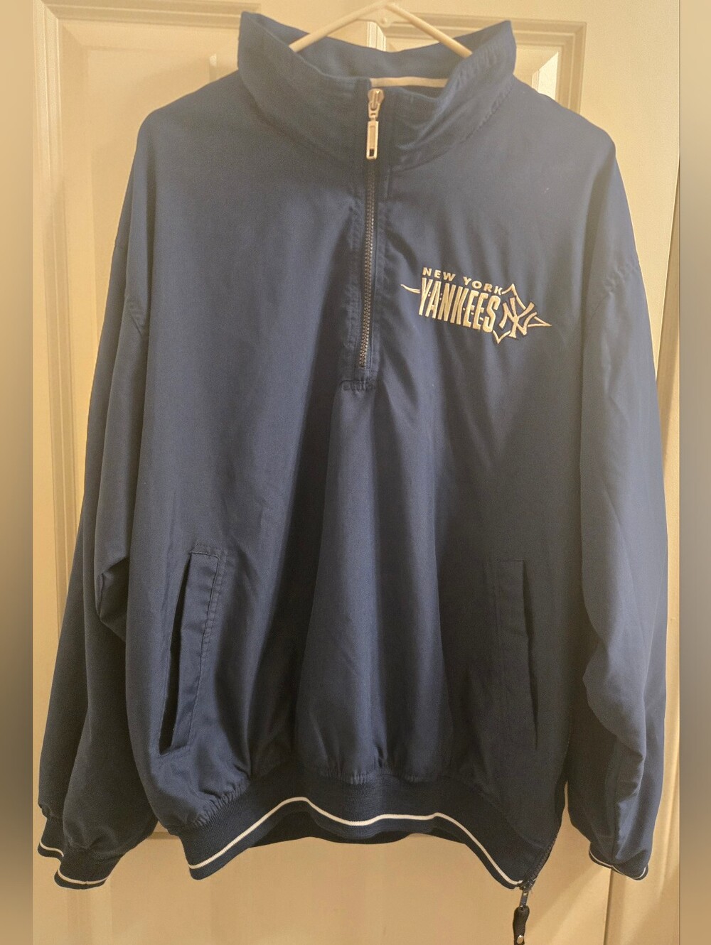 Vintage NY Yankees Windbreaker 1/4 Zip Starter Genuine Merchandise for Men Large